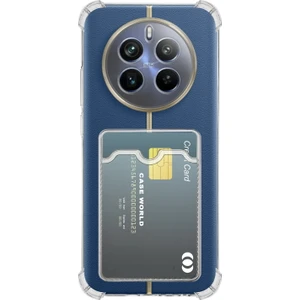 Caseworld Realme 12 Pro Kapak Kamera Korumalı Kartlıklı Darbe Emici Özellikli Şeffaf Silikon Kılıf