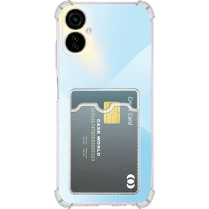 Caseworld Tecno Camon 19 Neo Kapak Kamera Korumalı Kartlıklı Darbe Emici Özellikli Şeffaf Silikon Kılıf