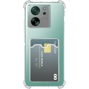 Caseworld Xiaomi Mi 13T Pro Kapak Kamera Korumalı Kartlıklı Darbe Emici Özellikli Şeffaf Silikon Kılıf