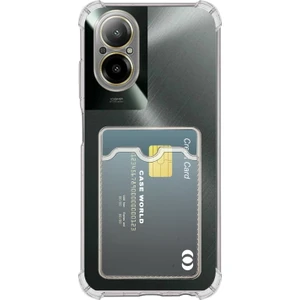 Caseworld Realme 12 Lite Kapak Kamera Korumalı Kartlıklı Darbe Emici Özellikli Şeffaf Silikon Kılıf