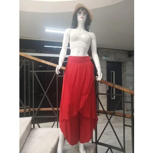 Kadın Asimetrik Kapaklı Ipek Şalvar Pantolon