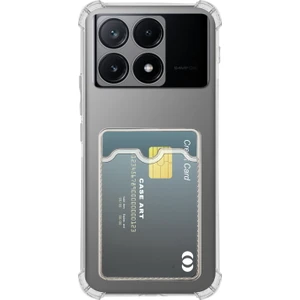 Caseart Xiaomi Poco X6 Pro Kapak Kamera Korumalı Kartlıklı Darbe Emici Özellikli Şeffaf Silikon Kılıf