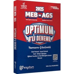 Saydam Yayınları   2025 Meb Ags Optimum 6'Lı Deneme