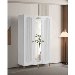 Pema home peri %100 mdf Membran 3 Kapaklı Dolap gardırop