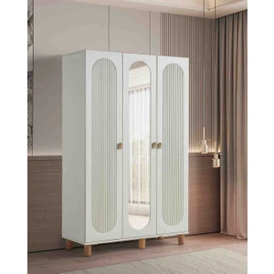 Pema home peri %100 mdf Membran 3 Kapaklı Dolap gardırop