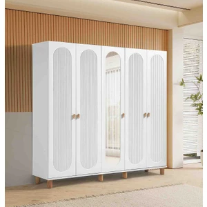 Pema home peri   mdf Membran 5 Kapaklı Dolap gardırop
