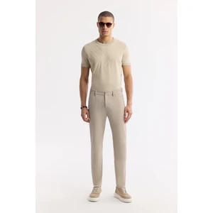 Erkek Bej Slim Fit Beli Lastikli Bi Stretch Chino Pantolon B003033