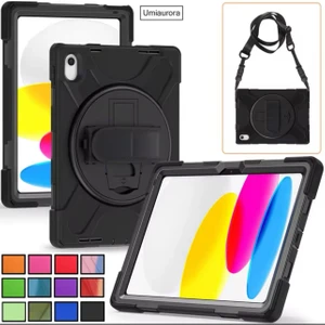 Case Port  Apple iPad (A16) 2025 Uyumlu Kilif Tam Koruyucu Askili Defender Zirh A3355