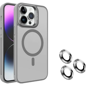 Apple iPhone 14 Pro Max Kılıf Magsafe Şarj Özellikli Standlı Teknocase Protective Kapak – Lens Koruma +