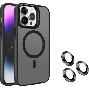 Apple iPhone 16 Pro Max Kılıf Magsafe Şarj Özellikli Standlı Teknocase Protective Kapak – Lens Koruma +