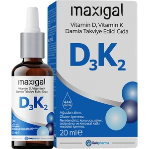 D3K2 Vitamin D3 ve K2 Damla Takviye Edici Gıda 20 ml