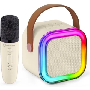 Rgb Işıklı Karaoke Mikrofon & Bluetooth Hoparlör – Taşınabilir Kablosuz Mikrofonlu Hoparlör Seti