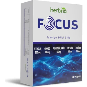 Focus Sitikolin Ginkgo Teanin  Rhodiola Fosfotidilserin  30 Kapsül