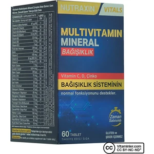 Multivitamin Mineral Immun 60 Tablet