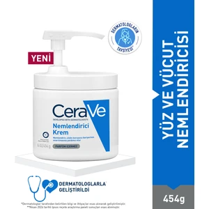 Yüz ve Vücut Nemlendirici Pompalı Krem -Kuru Ciltler Için Seramid ve Hyalüronik Asit Içerikli 454G