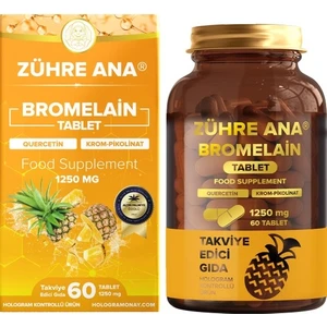 Zühre Ana Bromelain Takviye Edici Gıda 60 Tablet 1250 mg Doğal ve Katkısız