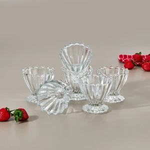 Glass In Love 6'lı Dondurma Kasesi - Şeffaf - 160 ml