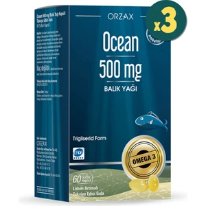 Omega 3 Balık Yağı 500 Mg 60 Kapsül 3 Adet