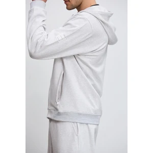 Fermuarlı Kapüşonlu Teknik Sweatshirt