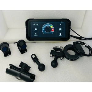 Motosiklet Navigasyon Carplay Android Auto On Arka Kamera Kayit