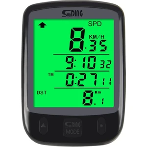 Sunding Km Sayacı Işıklı LCD Ekran Çok Fonksiyonlu Hız Göstergeli Bisiklet Bilgisayarı