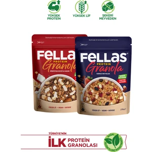 Protein Granola 2'li Paket - Hindistan Cevizi & Kakao 270g + Kırmızı Meyveler 270g