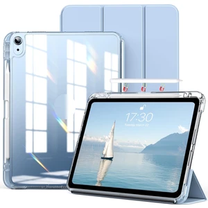 M.tk moveteck Apple iPad 11. Nesil 2025 Tablet Kılıf Manyetik Pen Charge Kalem Bölmeli Akıllı Uyku Modlu Şeffaf Kapak A3355/A3356 A16