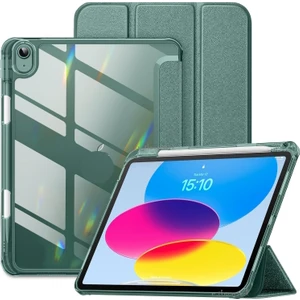 M.tk moveteck Apple iPad 11. Nesil 2025 Tablet Kılıf Manyetik Pen Charge Kalem Bölmeli Akıllı Uyku Modlu Şeffaf Kapak A3355/A3356 A16