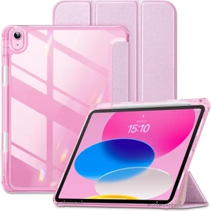 M.tk moveteck Apple iPad 11. Nesil 2025 Tablet Kılıf Manyetik Pen Charge Kalem Bölmeli Akıllı Uyku Modlu Şeffaf Kapak A3355/A3356 A16