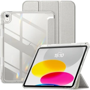 M.tk moveteck Apple iPad 11. Nesil 2025 Tablet Kılıf Manyetik Pen Charge Kalem Bölmeli Akıllı Uyku Modlu Şeffaf Kapak A3355/A3356 A16