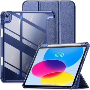 M.tk moveteck Apple iPad 11. Nesil 2025 Tablet Kılıf Manyetik Pen Charge Kalem Bölmeli Akıllı Uyku Modlu Şeffaf Kapak A3355/A3356 A16