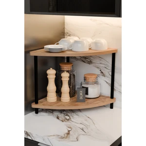 Barin Design Çift Katlı Çevir Tak Kahve Köşesi Raf Çok Amaçlı Mutfak Standı Mutfak Rafı Tezgah Üstü Düzenleyici