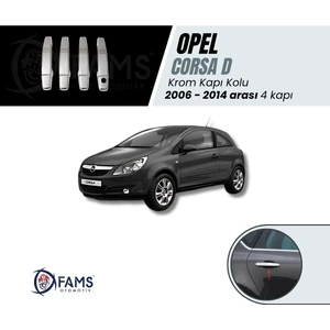 Fams Otomotiv  Opel Corsa D Krom Kapı Kolu 4 Kapı 2006-2014 Paslanmaz Çelik