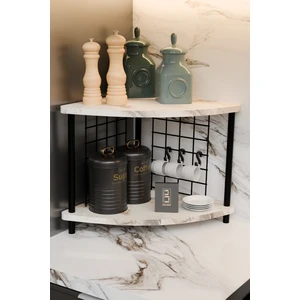 Barin Design Metal Telli Kahve Köşesi Raf  Çevir Tak Çok Amaçlı Mutfak Standı Tezgah Üstü Düzenleyici Çift Katlı Askılı Mutfak Rafı