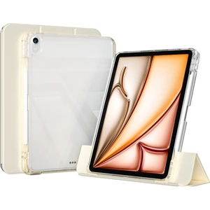 M.tk moveteck Apple iPad Air 11 2025 Uyumlu Kılıf Magnetik Pen Charge Kalem Bölmeli Ayrılabilen Akıllı Uyku Modlu Şeffaf Kapak M3 Uyumlu