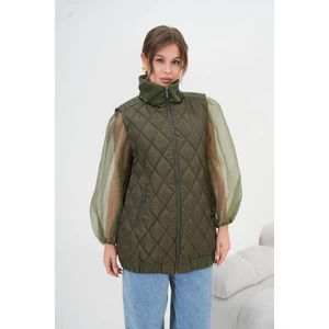 FTZ Women Kadın Kapitone Yelek  Haki 30965