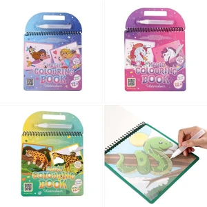 3'lü Set Water Painting - Sihirli Özel Kalem Ile 36 Sayfa Boyama Kitabı Deniz Kızı-Unicorn-Hayvanlar Eğitici Aktivite Kitabı