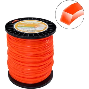 Motorlu Tırpan Misinası 3.3 mm Kare Rulo 200 mt (Diken, Ot, Çimen Kesme)