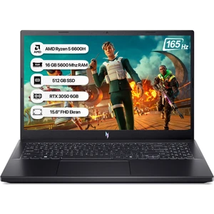 Nitro V15 NH.QSHEY.005-16 Ryzen 5 6600H 16GB 512GB SSD RTX3050-6GB 15.6" 165Hz Freedos Taşınabilir Bilgisayar