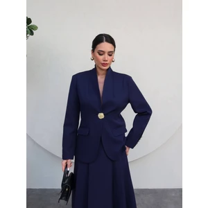 Gold Düğmeli Blazer Ceket