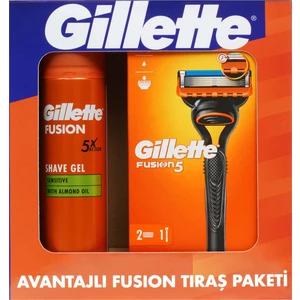 Fusion 5 Tıraş Makinesi + 2 Yedek Tıraş Bıçağı + 200 ml Traş Jeli