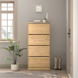 Flat Duo 4 Katlı Geniş Ayakkabılık - Florida Meşe 73 x 157 x 26  cm