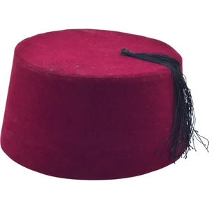 Hit Dükkan Osmanlı Bordo Erkek Püsküllü Damat Kına Fesi 9,5cm Kısa