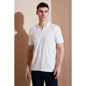 Pamuklu Regular Fit Yarım Fermuarlı Polo Yaka T Shirt Erkek Polo Yaka T Shirt 5902972