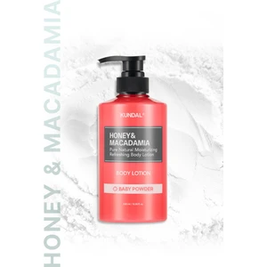 Nemlendirici ve Besleyici Vücut Losyonu Kundal Honey& Macadamia Pure Body Lotion 500ML (Baby Powder)