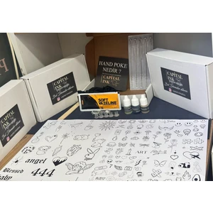 Handpoke Dövme Seti Siyah Renkli Minimal Desenlerle Kendi Tarzını Yarat