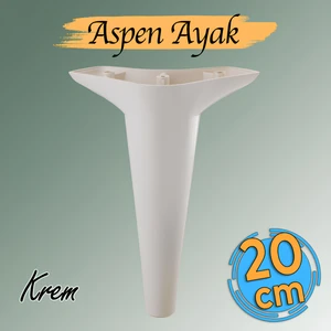 Aspen Lüks Mobilya Kanepe Koltuk Tv Ünitesi Baza Yükseltici Ayağı Ayakları 20 Cm Krem Ayak
