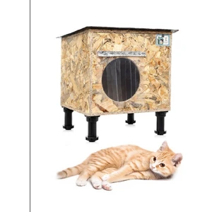 Kedi Kulübesi Kedi Yuvası Su ve Isı Yalıtımlı Ayaklı