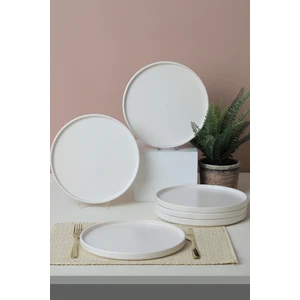Mat Beyaz Stackable Servis Tabağı 27 cm 6 Adet 022