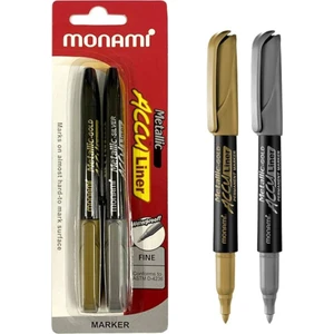 Acculiner Marker Gold And Silver Markör Kalem Seti 2'li